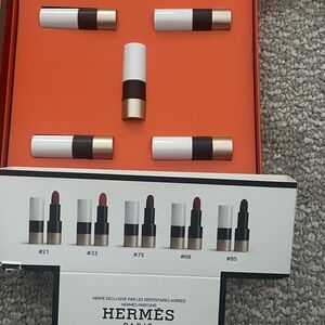 Hermes Lipstick Set - Red and Brown Shades